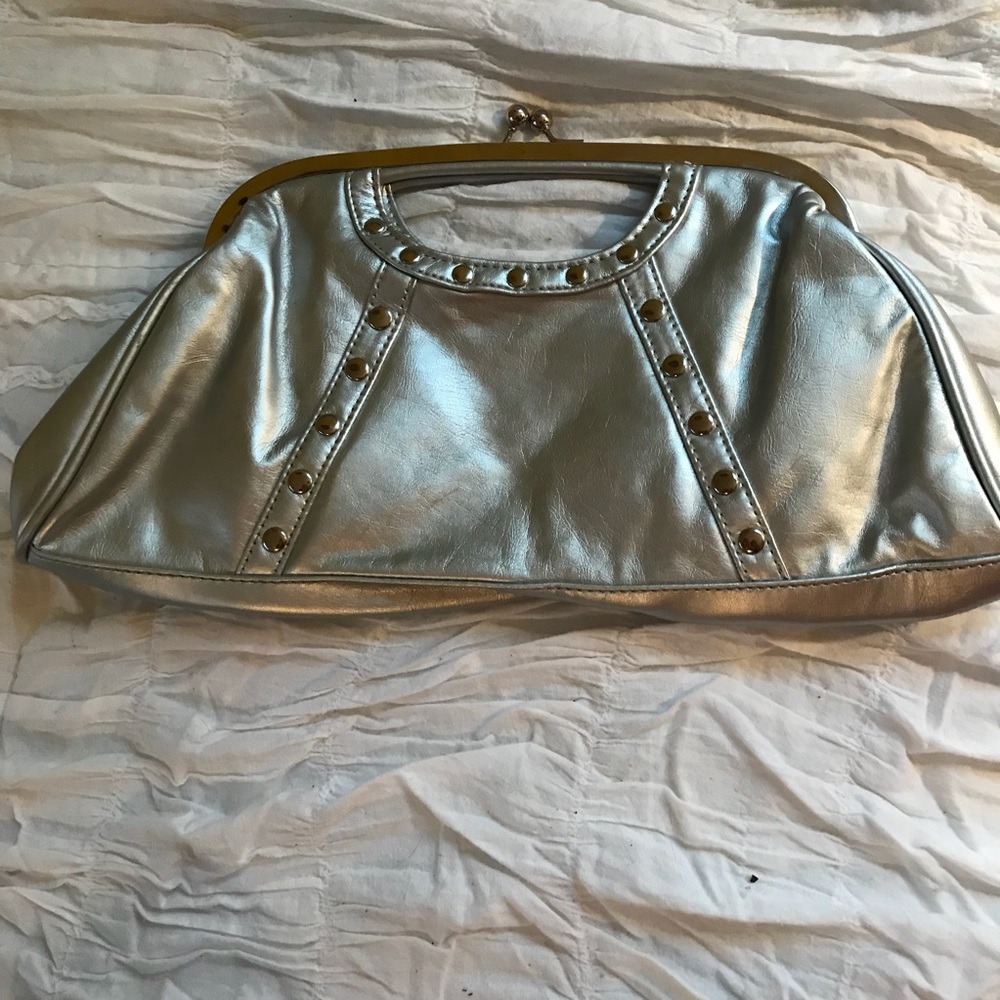 Silver clutch used once for a wedding